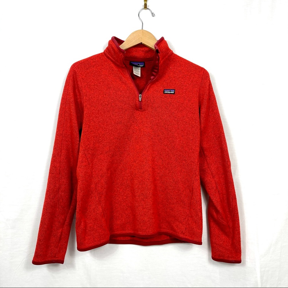 Patagonia Red Quarter-Zip Fleece Pullover